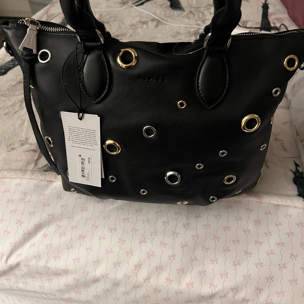 Aimee Kestenberg large satchel/ crossbody soft leather retail $278 nwt